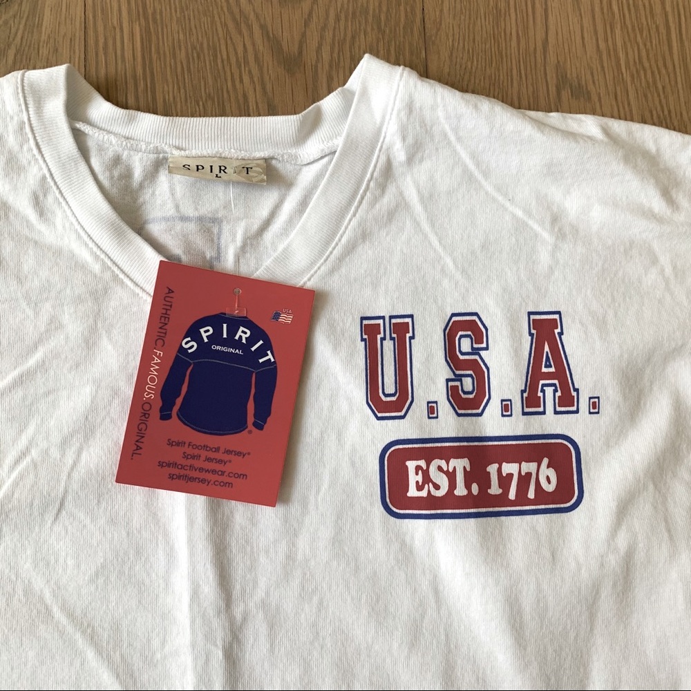 NEW USA American Spirit Jersey Short Sleeve, Size Large